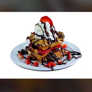 What the waffle is supposed to look like according to a picture from the owner.
