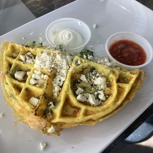 food, waffles