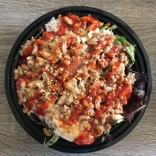 Chicken Bibimbap... overpriced and this not even bibimbap