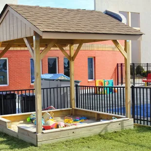 Outdoor sandbox built in 2019