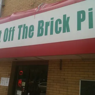 a brick pizza