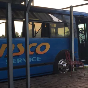 a bus parked at a bus stop