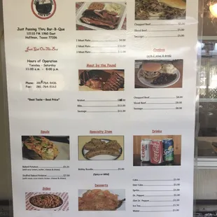 A peek at the menu