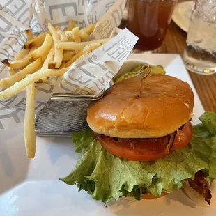 Delicious Cheese Burger and fries!