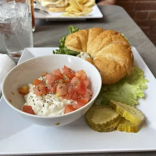 Chicken Salad Sandwich with Cottage cheese!