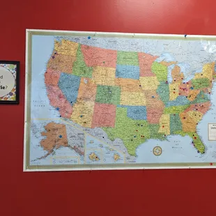 Map of where customers are from