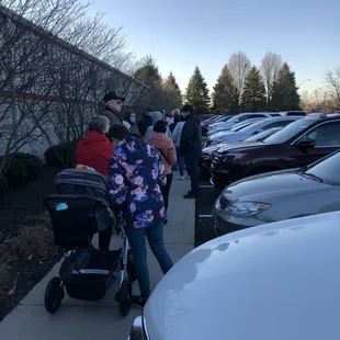 The line at 8:15 this morning.