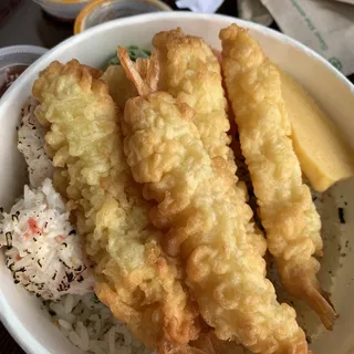 Shrimp Tempura with Torched Crab Bowl