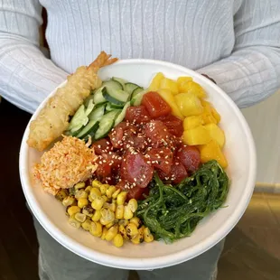 Build Your Own Poke Bowl + Shrimp Tempura