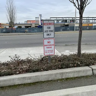 a no parking sign