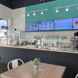 the interior of a coffee shop