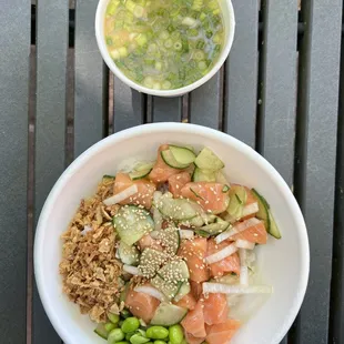 Pike Place Bowl and miso soup.