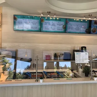 Poke bar and menu