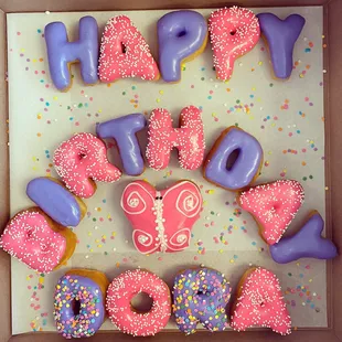 happy birthday donuts