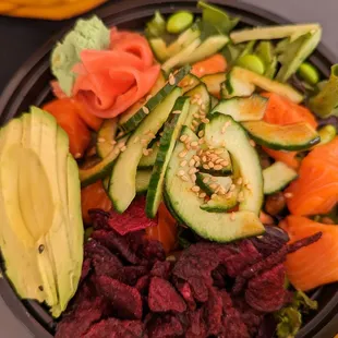a bowl of food