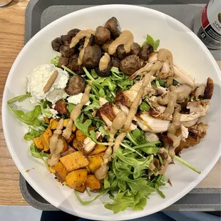 Warm Chicken Goat Cheese Bowl = 480 calories
