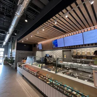  restaurant with a long counter