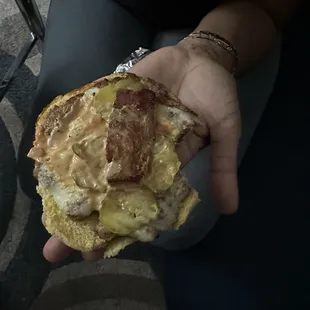 When there today ordered a turkey burger with bacon, bacon is like $2, and this is what I got!!! NEVER going back!!!!