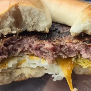The pork sausage patty is made in house and smoked like the rest of their meats