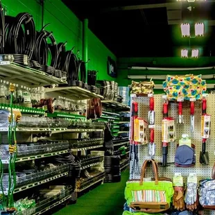 a store with hats and other items