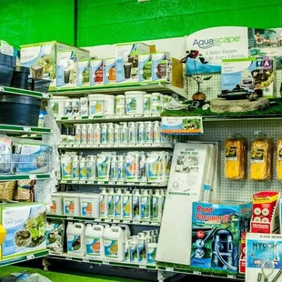 a variety of products in a store