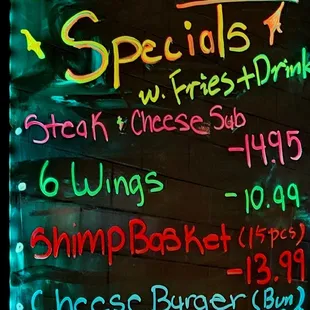 The all-day specials