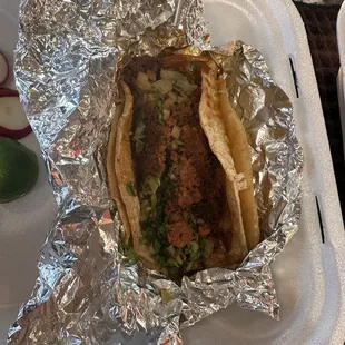 Chorizo taco