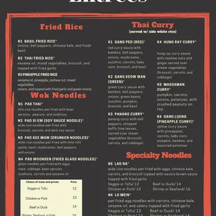 the menu