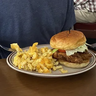Fried chicken sandwich.