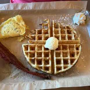 food, waffles