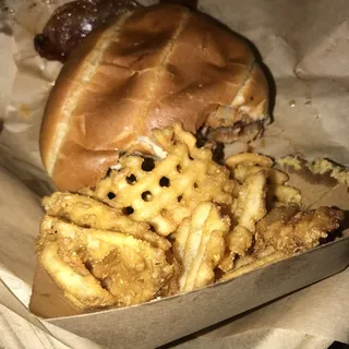 Garlic-Romano Waffle Fries