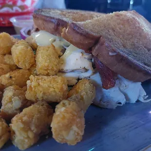 The turkey club with tator tots!