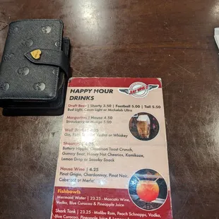 Happy hour menu Feb 2024