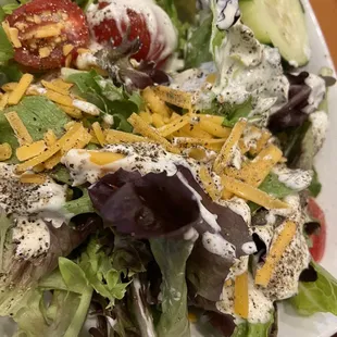 Side salad with ranch
