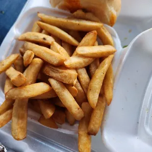 Fries and roll