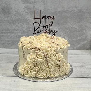 a birthday cake on a table