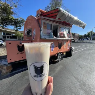 Horchata iced tea w/ honey boba