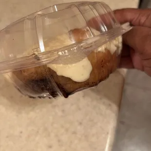 Side view of Shokupan Cinnamon roll