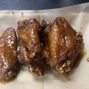 Sticky whiskey honey mustard wings
