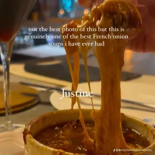 French onion soup with Gruyère