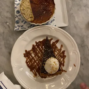 Crème brûlée and nutella pie