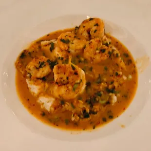 Shrimp and grits appetizer