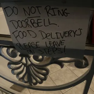 The sign he read and ignored.