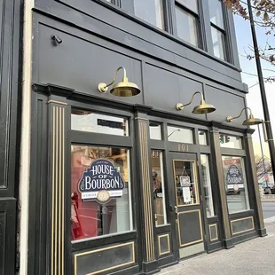 he front of the building