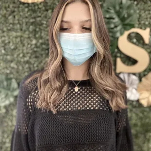 Face framing balayage