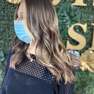 Face framing balayage