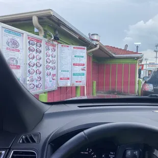 a view from inside a car