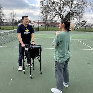 One on one private tennis lesson