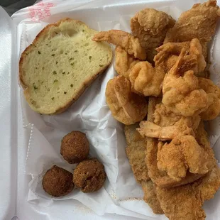 The #6 Fried fish and shrimp