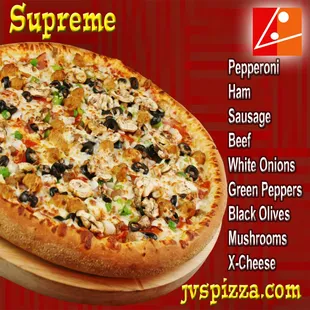 a pizza with toppings